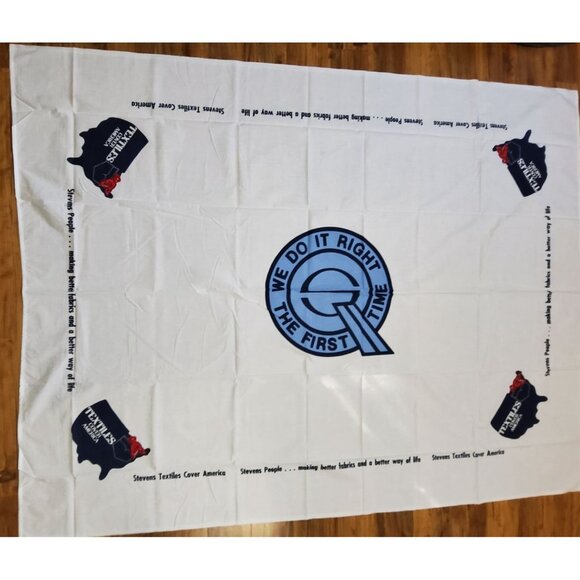 vintage 1980s nos j.p. stevens "we do it right the first time" full sheet - Picture 4 of 6